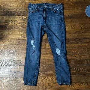 Size 12 petite old navy rockstar jeans